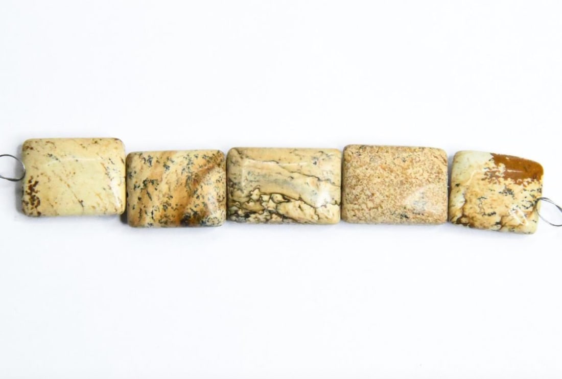 NATURAL PICTURE JASPER BEADS CHICKLET 3X16 - 16X20 MM, 5 PCS (1 of 1)