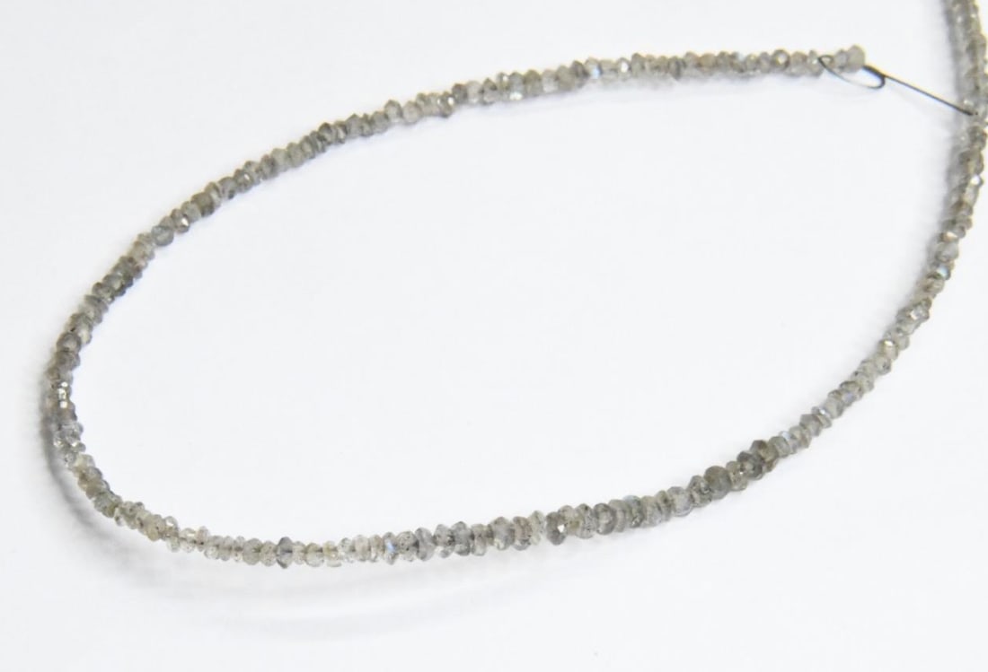 NATURAL LABRADORITE BEADS FACETED RONDELLE 2 - 3 MM, 10" STRAND (1 of 1)