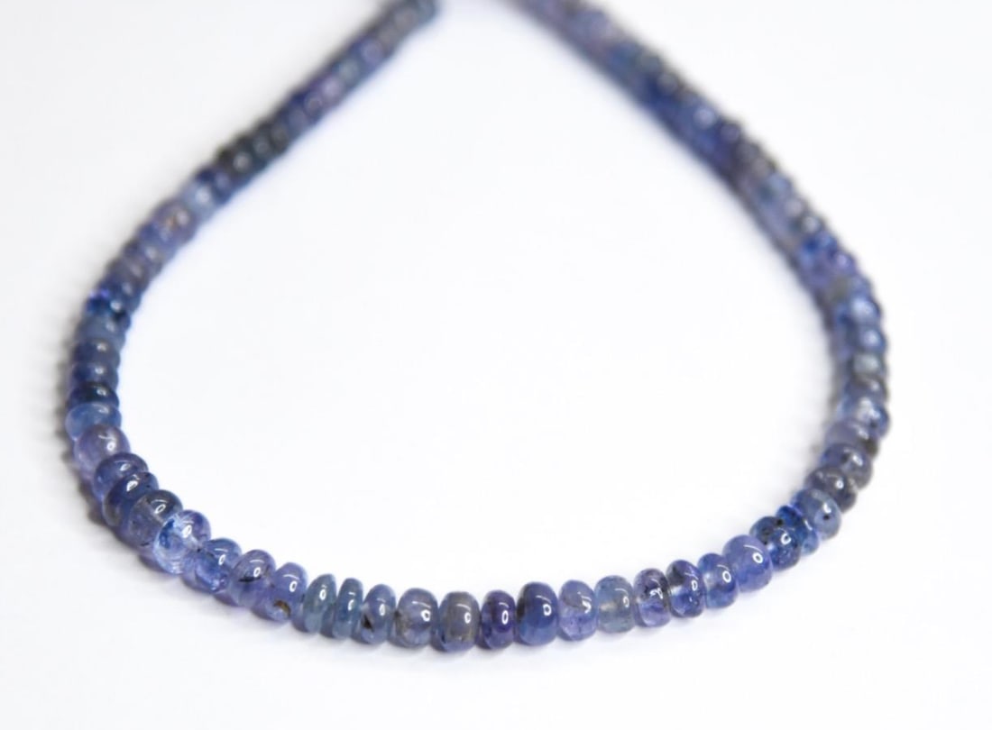 NATURAL TANZANITE BEADS RONDELLE 4.5 - 5.5 MM, 9" STRAND (1 of 1)