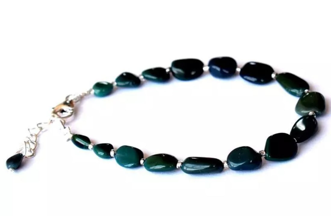 7 - 8" BRACELET NATURAL ETHIOPIAN OPAL BEADS SOLID 925 SILVER: These are natural, earth mined and hand crafted with precision. Stone: Opal, Stone Shape: Fancy, Stone Size: 4x6 - 7x11mm, Width - 3.5 - 5mm, Length: 7 - 8", Weight: approx. 21 carats. The photographs