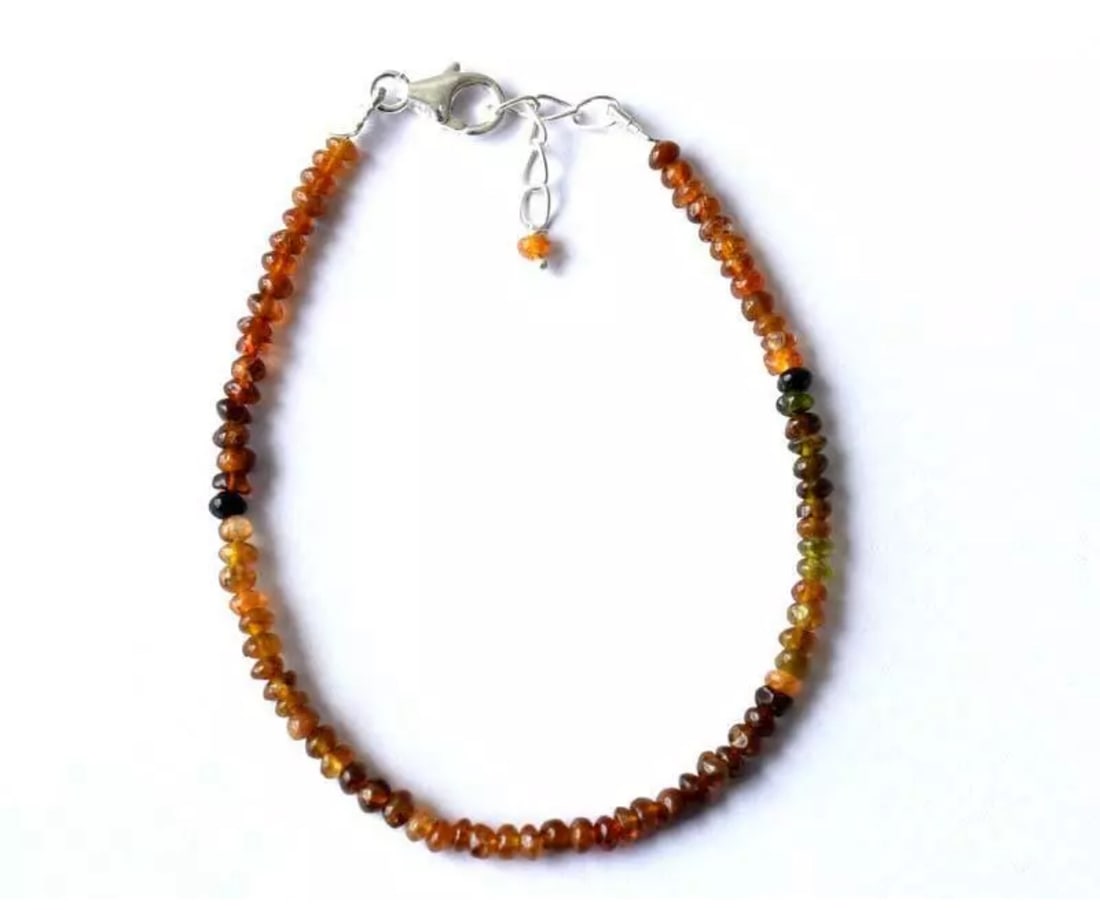 7 - 8" BRACELET NATURAL CHROME TOURMALINE BEADS SOLID 925 SILVER: These are natural, earth mined and hand crafted with precision. Stone: Tourmaline, Stone Shape: Rondelle, Stone Size: 3mm, Width - 1.5 - 2mm, Length: 7 - 8", Weight: approx. 18 carats. The photographs