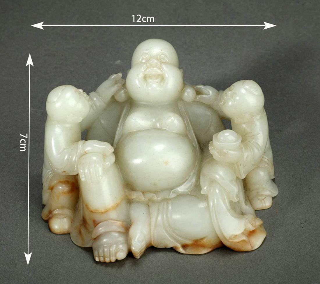 Carved Hetian Jade Maitreya (1 of 9)