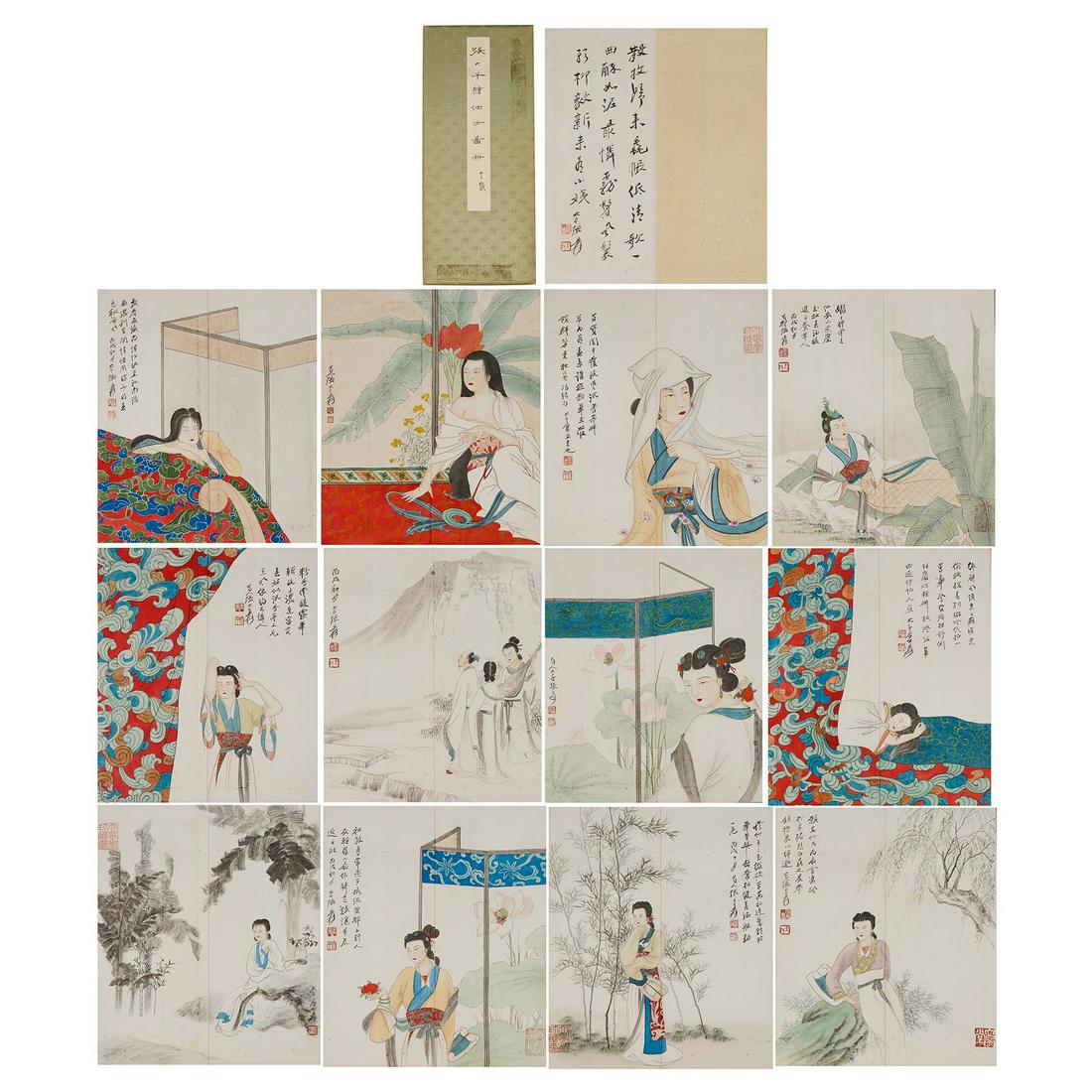 Zhang Daqian, Chinese Lady Painting Album (1 of 17)