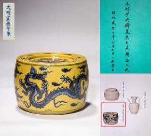 Xuande Red Painting Cloud Dragon Insect Pattern