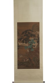 Anonymous silk landscape and figures