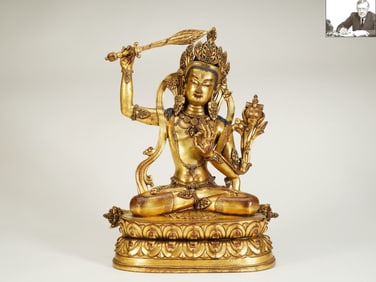 Gilded bronze statue of Guanyin