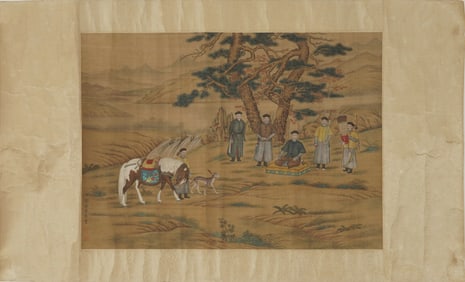 Figures by Castiglione on Silk