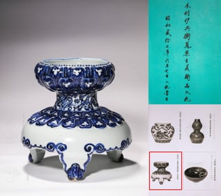 Xuande Red Lotus Petal Tripod