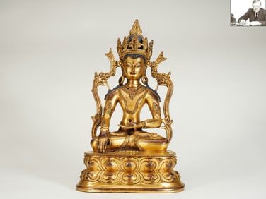 Gilded bronze statue of Guanyin