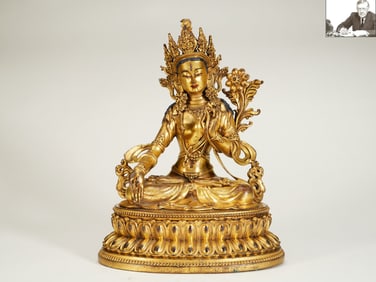 Gilded Bronze Statue of Du Mu