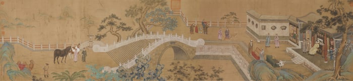 Figures by Castiglione on Silk