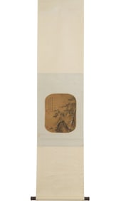 Wen Zhengming silk landscape and figures