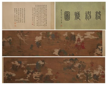 Gu Kaizhi's silk scroll painting of the Goddess of the Luo River