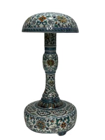Doucai official hat stand with coiled flower pattern