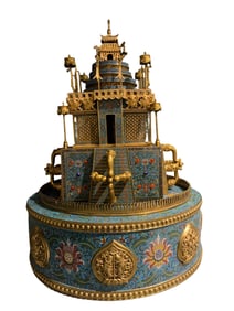 Cloisonné Mandala with enamel
