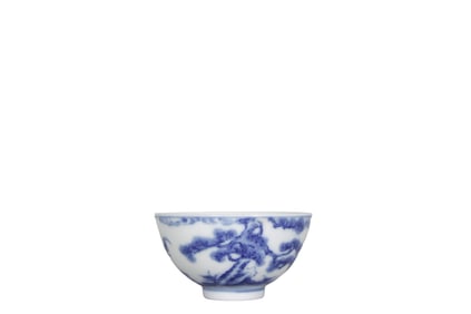 Blue and White Deer and Crane Spring Tea Ball