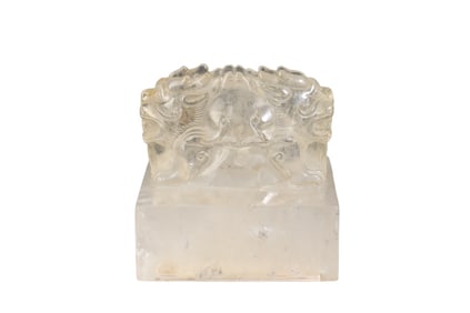 Crystal dragon seal stationery ornament