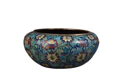Cloisonné enamel twined flower water-washed stationery ornament