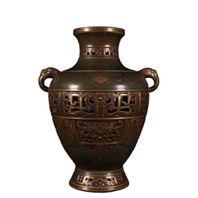 Tea-leaf gilded amphora