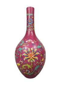 Pastel-rose floral vase