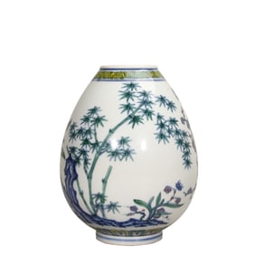 Doucai Pine, Bamboo, Plum and Chicken Heart Jar