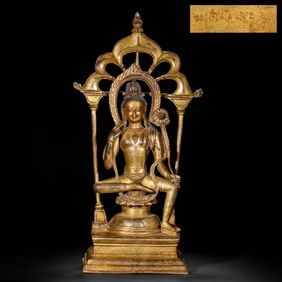 Gilded bronze statue of Guanyin