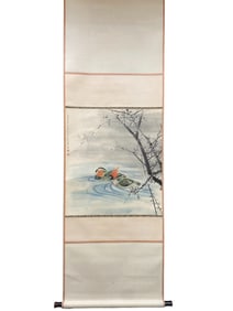 Chen Zhifo Mandarin Duck hanging scroll on paper 66×60