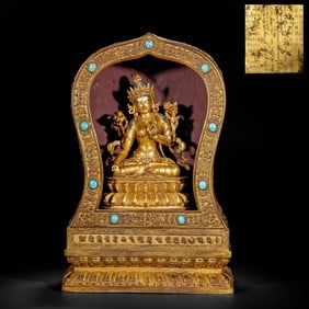 Gilded bronze statue of Du Mu