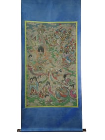 Fine silk painting of immortals,