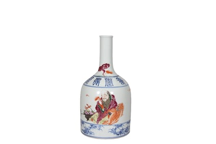 Pastel Figure Story Rattle Vase