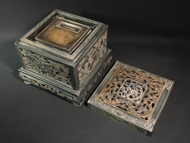 Songhua Stone Warm Inkstone with Cloud Dragon Playing with Pearl
