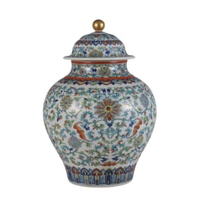 Doucai General Jar with Lotus Design