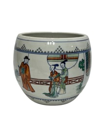 Doucai figure jar