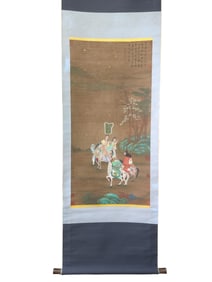 Fine silk figure painting