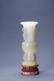 Hotan jade flower goblet