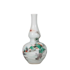 Colorful Liu Hai Playing with Golden Toad Gourd Bottle
