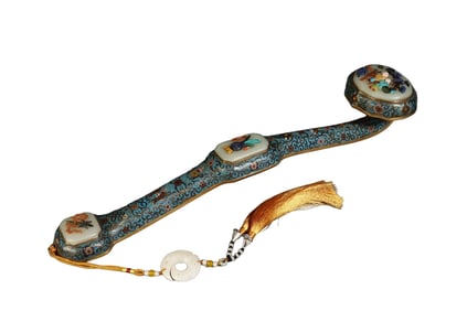 Cloisonné enamel inlaid with treasures Ruyi study ornaments
