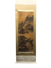 Fine silk landscape and figure paintings