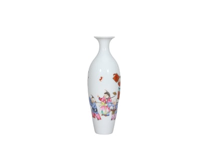 Small bottle with pastel-colored baby play pattern