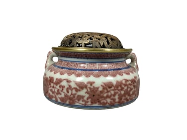 Underglaze red study washbasin