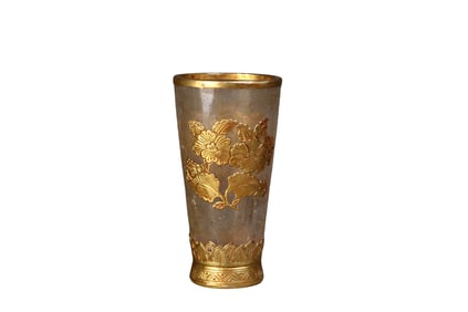 Crystal gilt floral cup ornament