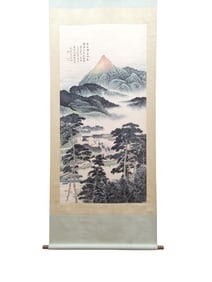 Fine landscape hanging scroll on paper