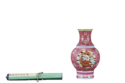 Enamel hollow cloud dragon pattern rotating heart bottle,