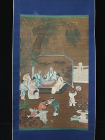 Fine silk figure painting