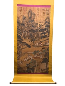 Fine silk painting of the Xiyuan Elegant Gathering