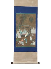 Fine silk figure painting