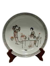 Ink-colored ladies large plate-