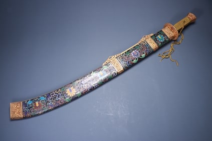Gilded bronze sword with twined branches