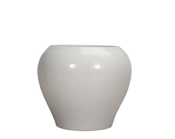 Sweet white glaze "Woyun" mark water pot with engraved dragon pattern