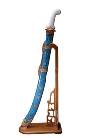 A cloisonné gilt jade-inlaid sword with eight-treasure pattern